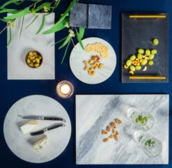 Jay Hill Snijplank / Serveerplank / Borrelplank Marmer - Grijs - ø 30 Cm -Keukengerei Verkoop Serveerplank Grijs 6 2 2