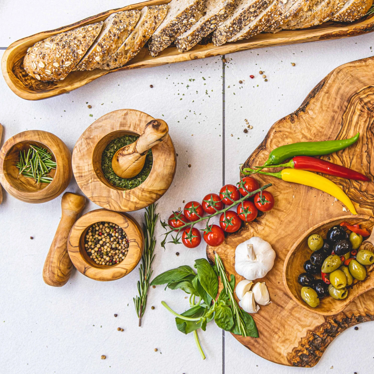 Jay Hill Stokbroodbak Tunea - Olijfhout - 50 Cm 3 Jay Hill Stokbroodbak Tunea - Olijfhout - 50 Cm - Afbeelding 3