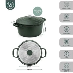 Westinghouse Braadpan Performance - Gracious Green - ø 28 Cm / 6.7 Liter 20 Westinghouse Braadpan Performance - Gracious Green - ø 28 Cm / 6.7 Liter -Keukengerei Verkoop WCCC0095028SG 3.jpg28