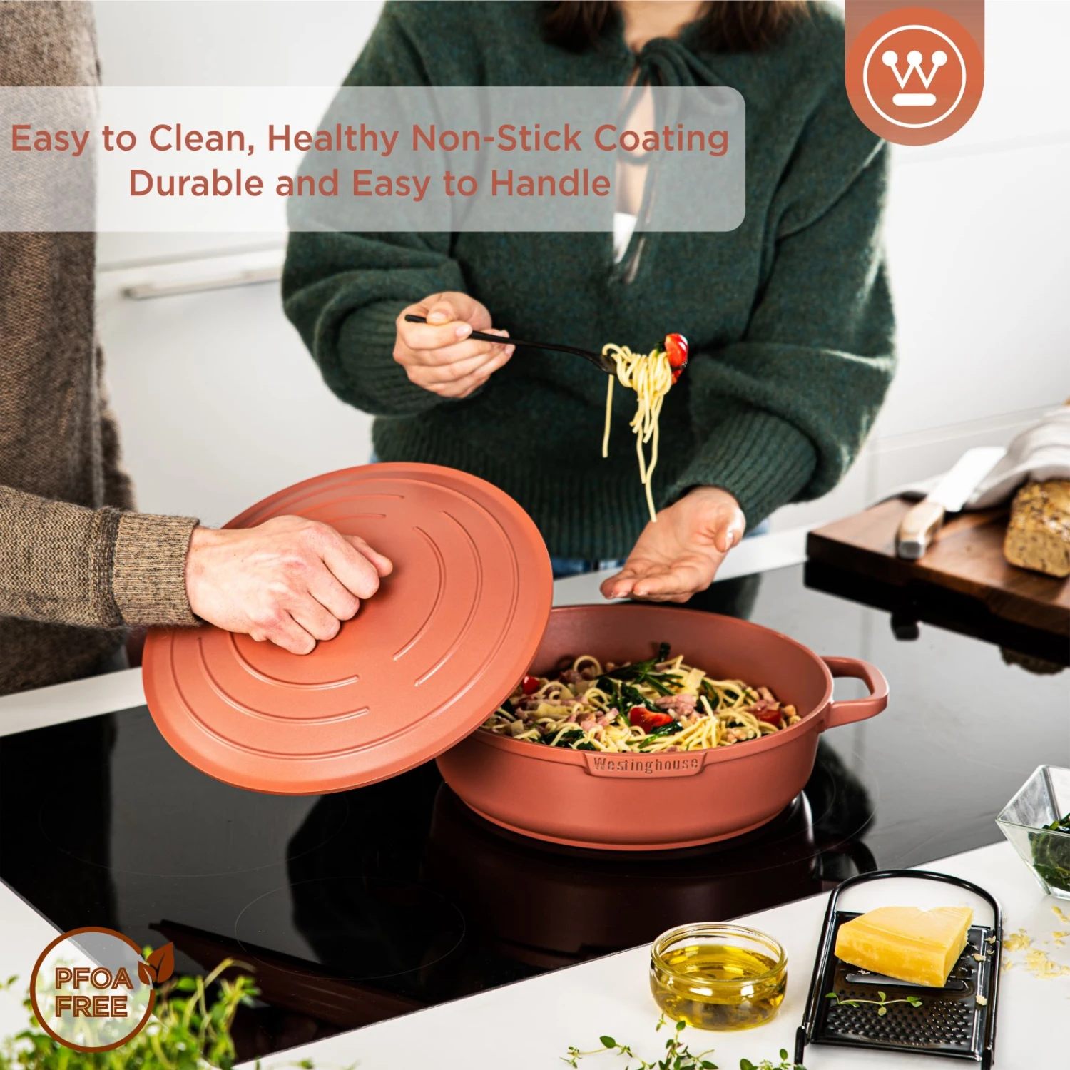 Westinghouse Hapjespan Performance - Rebel Red - ø 32 Cm / 5.8 Liter - Standaard Anti-aanbaklaag 3 Westinghouse Hapjespan Performance - Rebel Red - ø 32 Cm / 5.8 Liter - Standaard Anti-aanbaklaag - Afbeelding 3