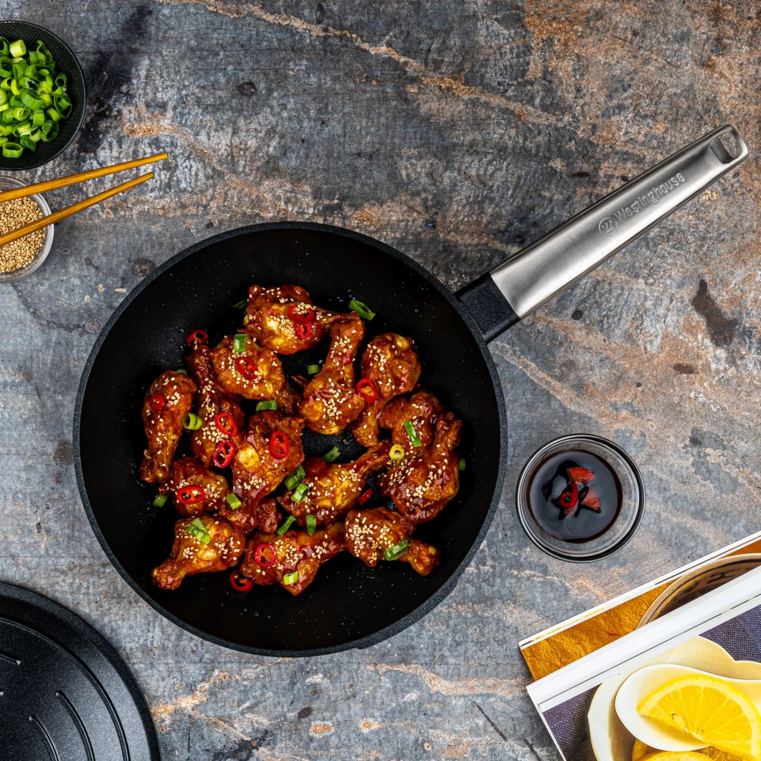 Westinghouse Koekenpan Performance - Blissful Black - ø 28 Cm - Standaard Anti-aanbaklaag 9 Westinghouse Koekenpan Performance - Blissful Black - ø 28 Cm - Standaard Anti-aanbaklaag - Afbeelding 9