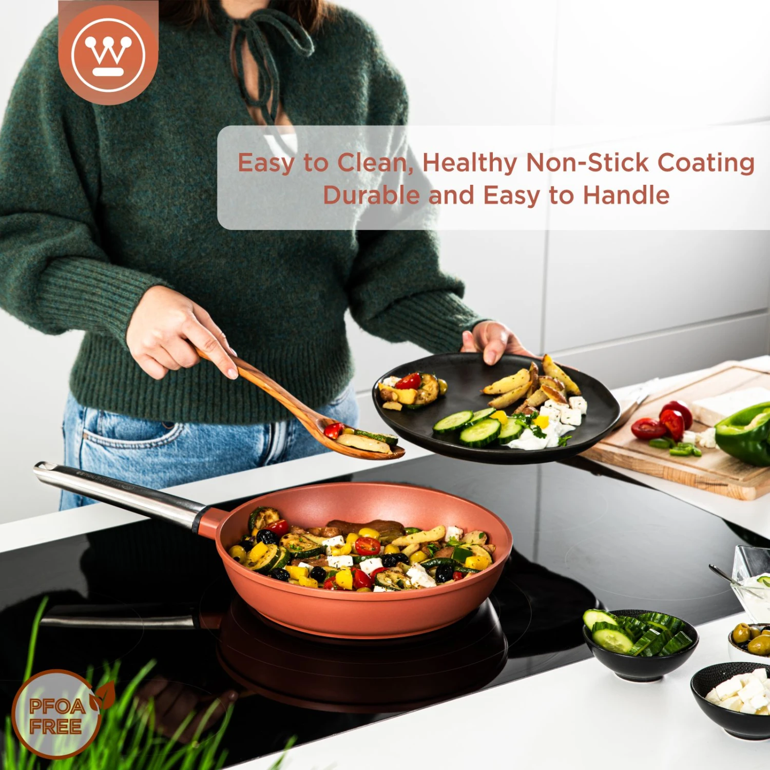 Westinghouse Koekenpan Performance - Rebel Red - ø 24 Cm - Standaard Anti-aanbaklaag 6 Westinghouse Koekenpan Performance - Rebel Red - ø 24 Cm - Standaard Anti-aanbaklaag - Afbeelding 6