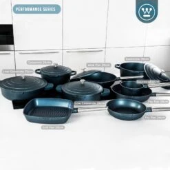Westinghouse Grillpan Performance - Bravery Blue - 28 X 28 Cm - Standaard Anti-aanbaklaag -Keukengerei Verkoop WCFP0095G28BL 6
