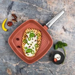 Westinghouse Grillpan Performance - Rebel Red - 28 X 28 Cm - Standaard Anti-aanbaklaag -Keukengerei Verkoop WCFP0095G28OR 10