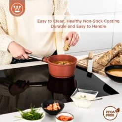 Westinghouse Steelpan Performance - Rebel Red - ø 18 Cm / 1.9 Liter -Keukengerei Verkoop WCSP0095N18OR 4