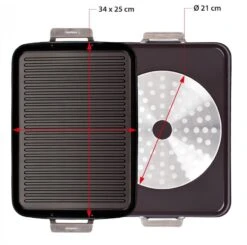 Valira Grillpan Aire Met Handgrepen - 34 X 25 Cm - Standaard Anti-aanbaklaag -Keukengerei Verkoop ceramic grill pan aire.jpg3