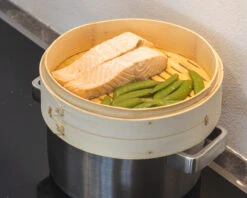 Sareva Stoommandje - Bamboe - 2-laags - ø 25 Cm 12 Sareva Stoommandje - Bamboe - 2-laags - ø 25 Cm -Keukengerei Verkoop item 4 3