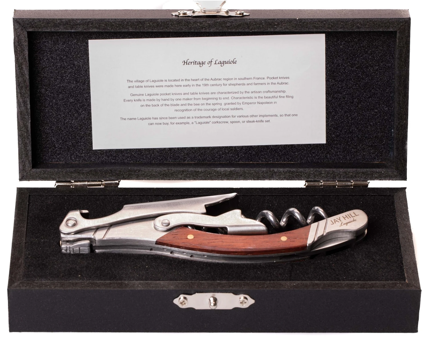 Jay Hill Kurkentrekker / Kelnersmes Laguiole - Rozenhout 5 Jay Hill Kurkentrekker / Kelnersmes Laguiole - Rozenhout - Afbeelding 5