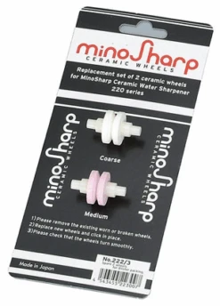 Minosharp Reserve Wieltjes Voor Minosharp Waterslijper 0220 - 2 Stuks -Keukengerei Verkoop minosharp slijpset verpakking 220