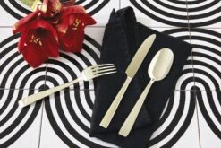 Sambonet Bestekset Flat - Champagne - 24 Delig / 6 Personen -Keukengerei Verkoop sambonet bestekset flat champagne sfeer2