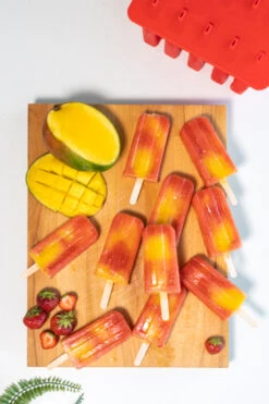 Sareva IJsjesmaker - 10 Ijsjes - Rood - Siliconen - Easy Release - Herbruikbaar -Keukengerei Verkoop sareva ijsjesmaker 1